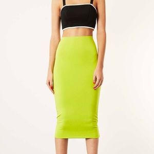 ASOS Lime green skirt . MIDI.